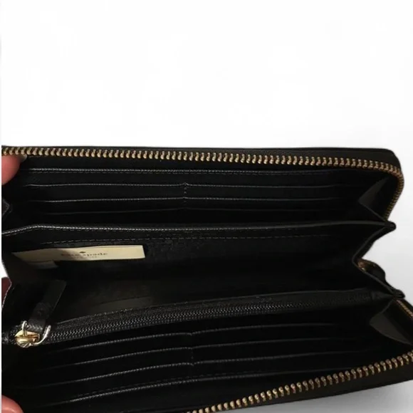 Kate Spade Black Floral Embellished Wallet - Picture 3 of 3